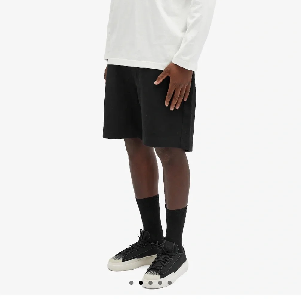 NWT Y-3 Yohji Yamamoto Cotton Blend Logo Drawstring Short